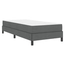 vidaXL Boxrugós ágy matracmal Sötétszürke 90 x 190 cm szövet
