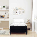 vidaXL Boxrugós ágy matracmal Fekete 90 x 190 cm szövet