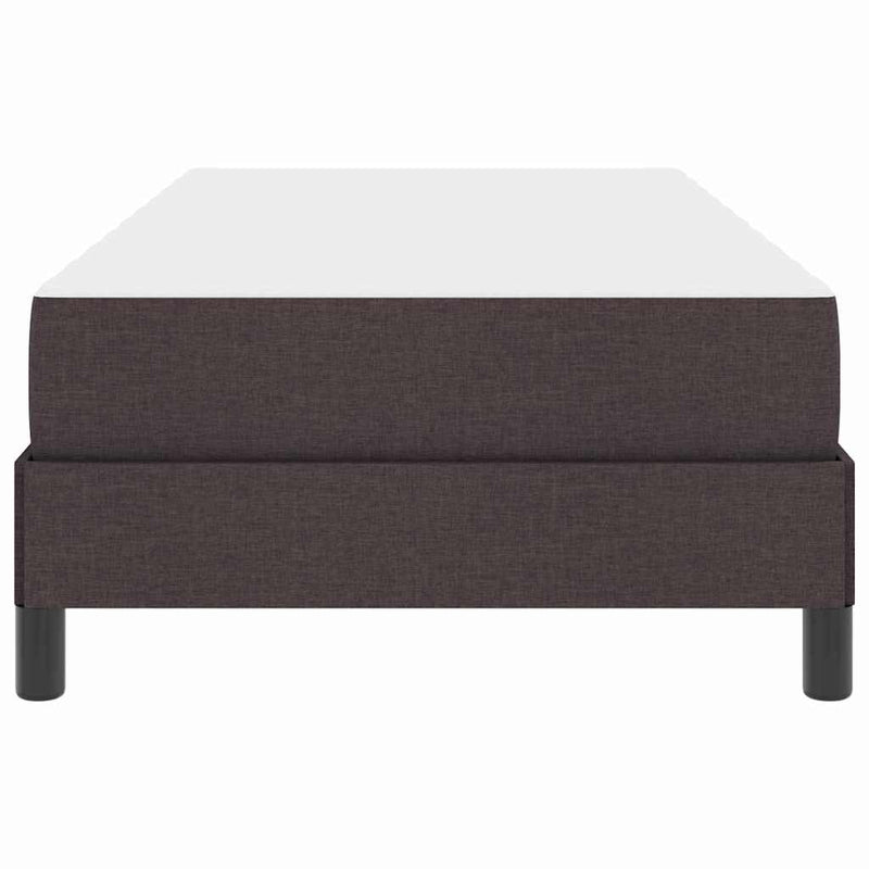 vidaXL Boxrugós ágy matracmal sötétbarna 90 x 190 cm szövet