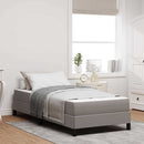 vidaXL Boxrugós ágy matracmal Tópszínű 90 x 190 cm szövet