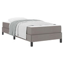 vidaXL Boxrugós ágy matracmal Tópszínű 90 x 190 cm szövet