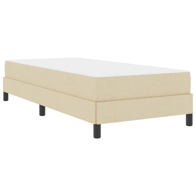 vidaXL Boxrugós ágy matracmal Krém 90 x 190 cm szövet