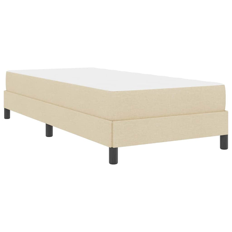 vidaXL Boxrugós ágy matracmal Krém 90 x 190 cm szövet