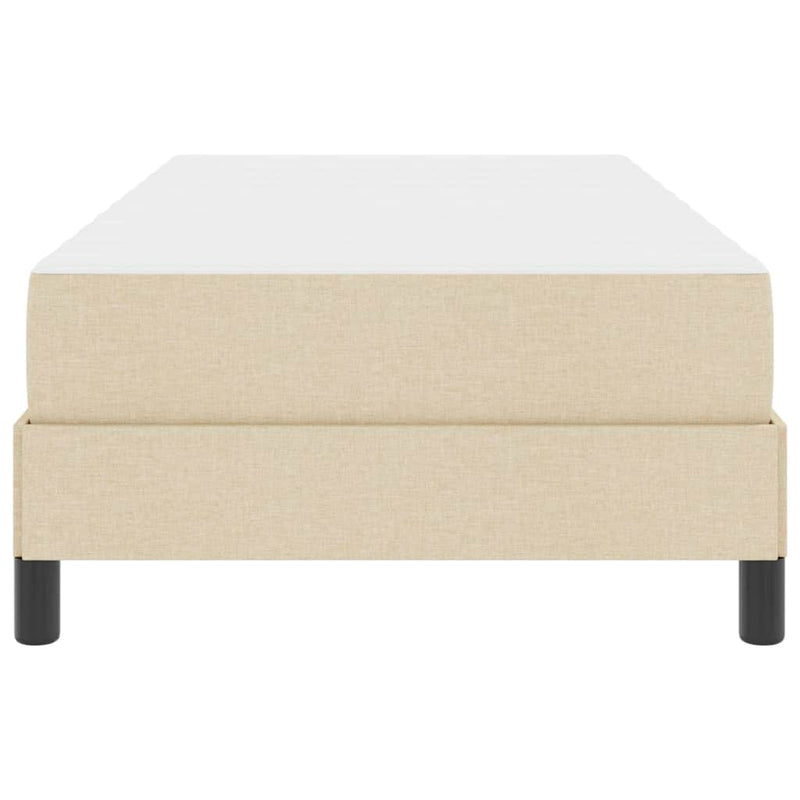 vidaXL Boxrugós ágy matracmal Krém 90 x 190 cm szövet