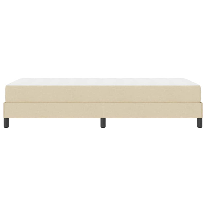vidaXL Boxrugós ágy matracmal Krém 90 x 190 cm szövet