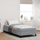vidaXL Boxrugós ágy matracmal Világosszürke 90 x 200 cm szövet