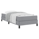 vidaXL Boxrugós ágy matracmal Világosszürke 90 x 200 cm szövet