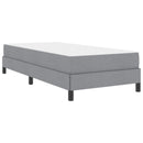vidaXL Boxrugós ágy matracmal Világosszürke 90 x 200 cm szövet