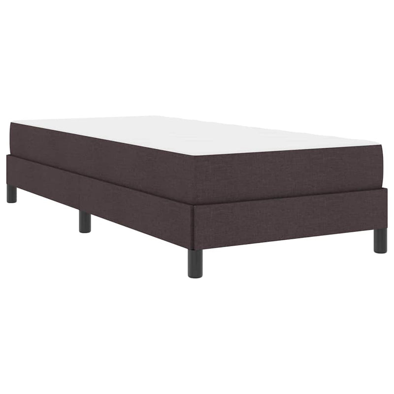 vidaXL Boxrugós ágy matracmal sötétbarna 90 x 200 cm szövet