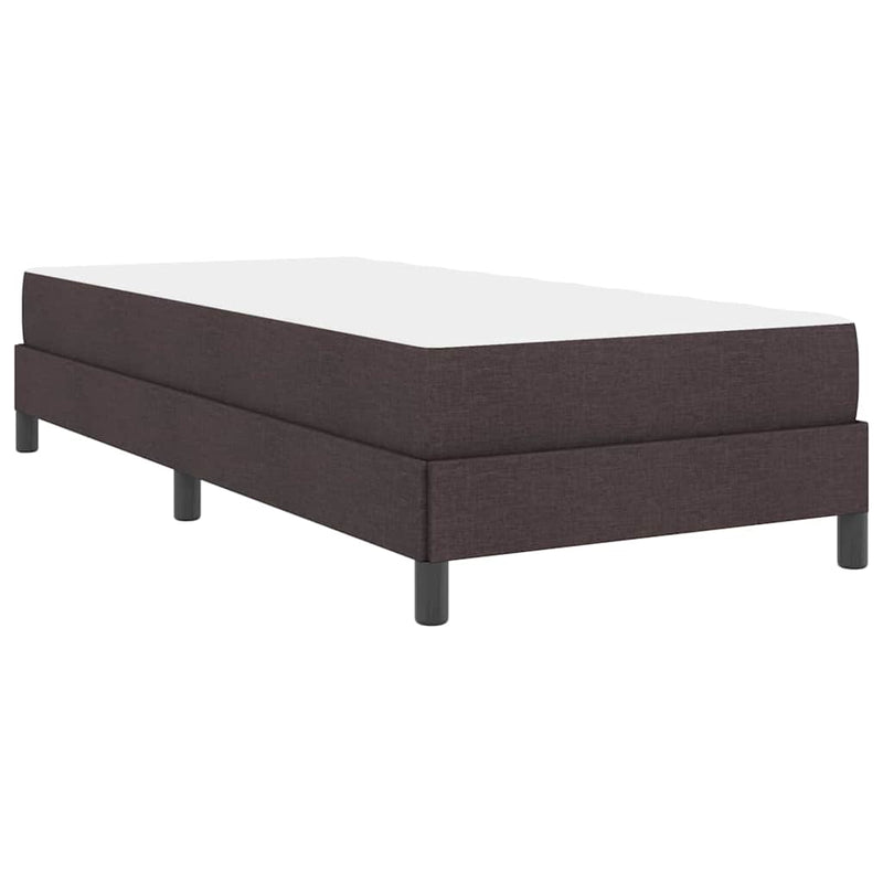vidaXL Boxrugós ágy matracmal sötétbarna 90 x 200 cm szövet