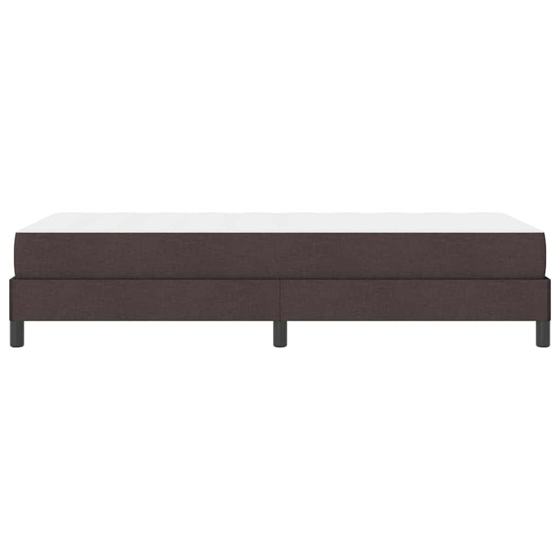 vidaXL Boxrugós ágy matracmal sötétbarna 90 x 200 cm szövet