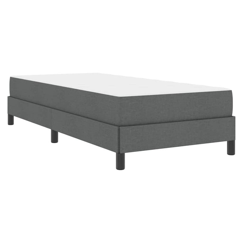 vidaXL Boxrugós ágy matracmal Sötétszürke 100 x 200 cm szövet