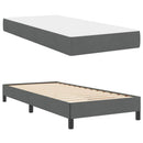 vidaXL Boxrugós ágy matracmal Sötétszürke 100 x 200 cm szövet