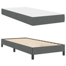 vidaXL Boxrugós ágy matracmal Sötétszürke 100 x 200 cm szövet