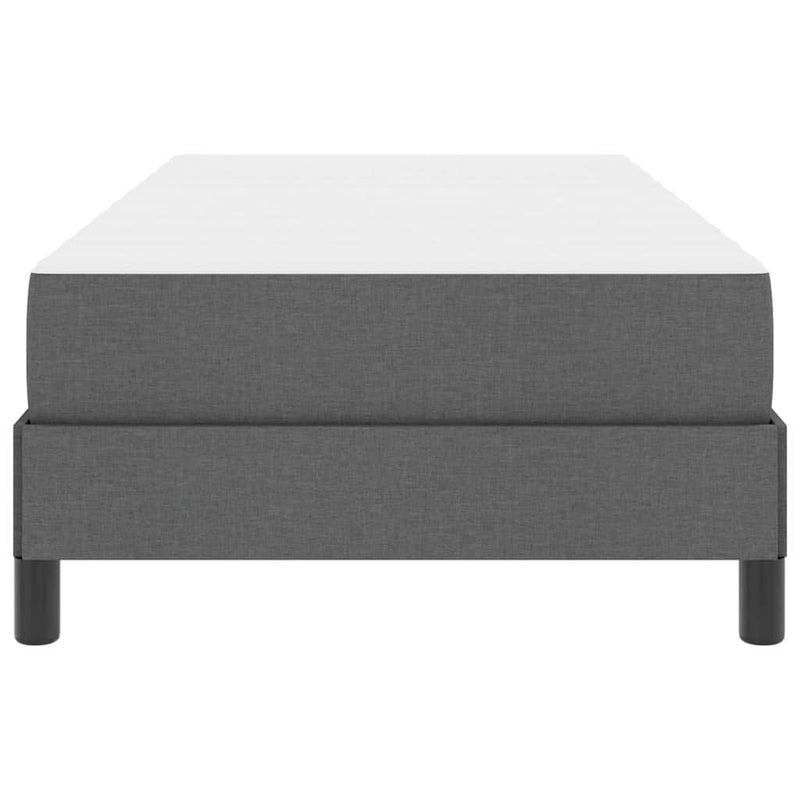 vidaXL Boxrugós ágy matracmal Sötétszürke 100 x 200 cm szövet