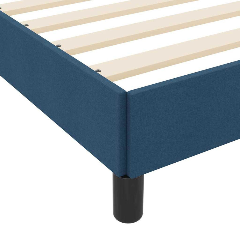 vidaXL Boxrugós ágy matracmal Kék 100 x 200 cm szövet
