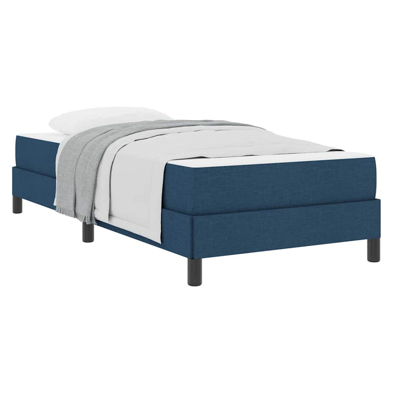 vidaXL Boxrugós ágy matracmal Kék 100 x 200 cm szövet