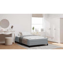 vidaXL Boxrugós ágy matracmal Világosszürke 120 x 190 cm szövet