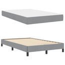 vidaXL Boxrugós ágy matracmal Világosszürke 120 x 190 cm szövet
