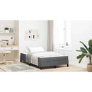 vidaXL Boxrugós ágy matracmal Sötétszürke 120 x 190 cm szövet