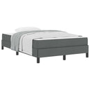 vidaXL Boxrugós ágy matracmal Sötétszürke 120 x 190 cm szövet