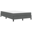 vidaXL Boxrugós ágy matracmal Sötétszürke 120 x 190 cm szövet