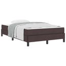 vidaXL Boxrugós ágy matracmal Sötét Barna 120 x 190 cm szövet