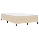vidaXL Boxrugós ágy matracmal Krém 120 x 190 cm szövet