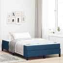 vidaXL Boxrugós ágy matracmal Kék 120 x 190 cm szövet