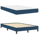 vidaXL Boxrugós ágy matracmal Kék 120 x 190 cm szövet