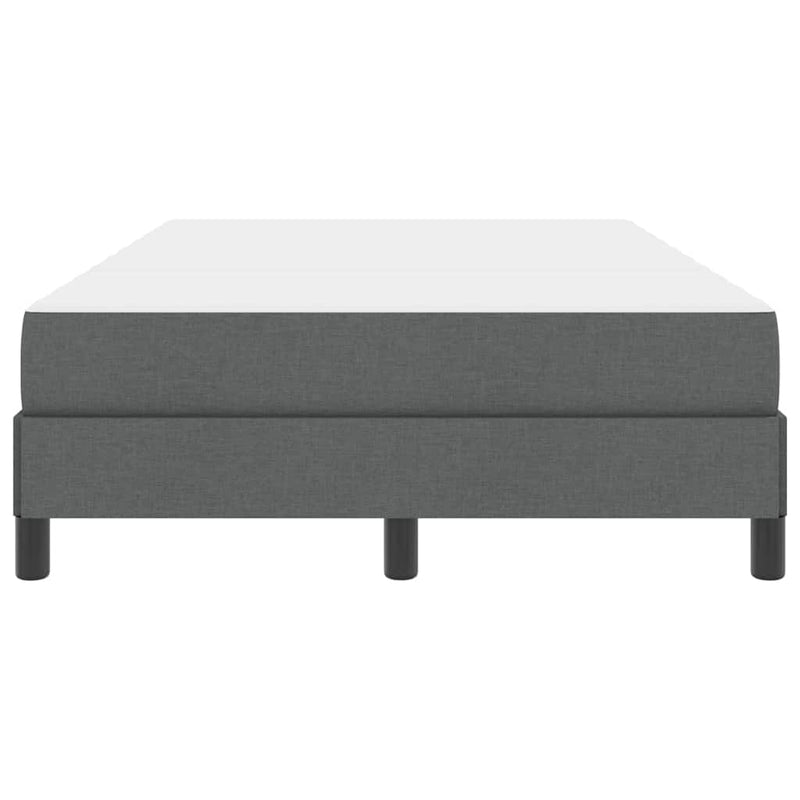 vidaXL Boxrugós ágy matracmal Sötétszürke 120 x 200 cm szövet