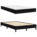 vidaXL Boxrugós ágy matracmal Fekete 120 x 200 cm szövet