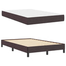 vidaXL Boxrugós ágy matracmal Sötét Barna 120 x 200 cm szövet