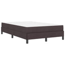 vidaXL Boxrugós ágy matracmal Sötét Barna 120 x 200 cm szövet