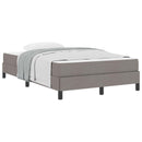 vidaXL Boxrugós ágy matracmal Tópszínű 120 x 200 cm szövet