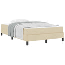 vidaXL Boxrugós ágy matracmal Krém 120 x 200 cm szövet