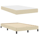 vidaXL Boxrugós ágy matracmal Krém 120 x 200 cm szövet