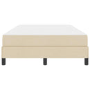 vidaXL Boxrugós ágy matracmal Krém 120 x 200 cm szövet