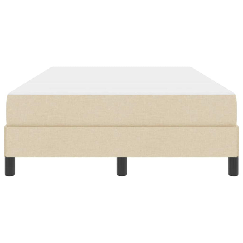 vidaXL Boxrugós ágy matracmal Krém 120 x 200 cm szövet