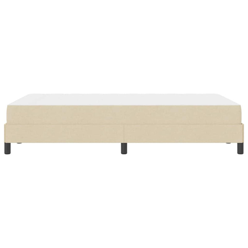 vidaXL Boxrugós ágy matracmal Krém 120 x 200 cm szövet