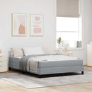 vidaXL Boxrugós ágy matracmal Világosszürke 140 x 190 cm szövet