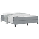 vidaXL Boxrugós ágy matracmal Világosszürke 140 x 190 cm szövet