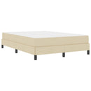 vidaXL Boxrugós ágy matracmal Krém 140 x 190 cm szövet
