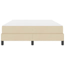 vidaXL Boxrugós ágy matracmal Krém 140 x 190 cm szövet