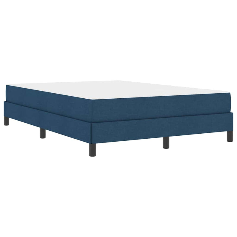 vidaXL Boxrugós ágy matracmal Kék 140 x 190 cm szövet