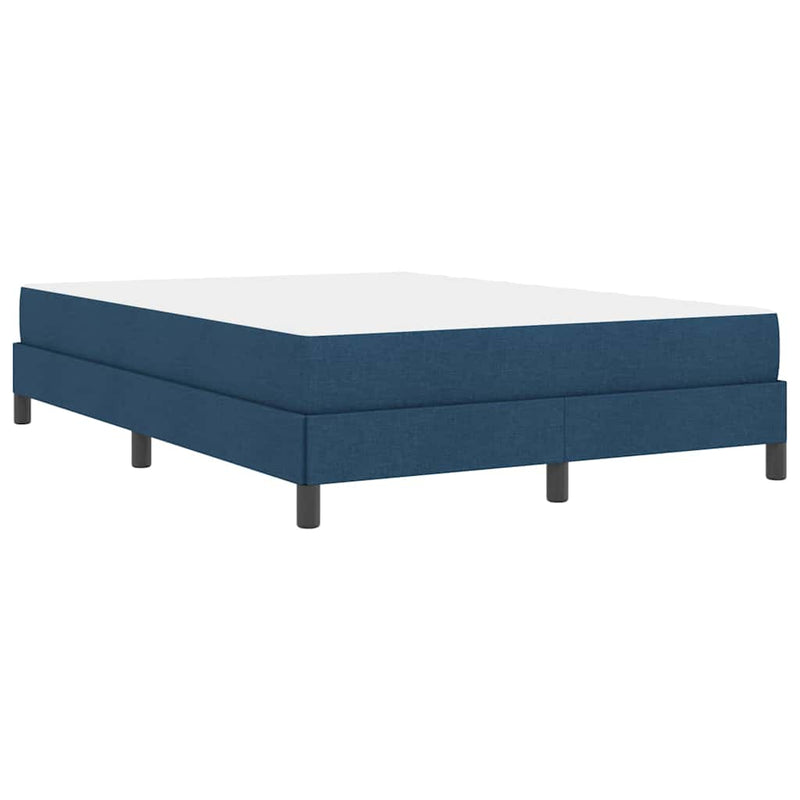 vidaXL Boxrugós ágy matracmal Kék 140 x 190 cm szövet