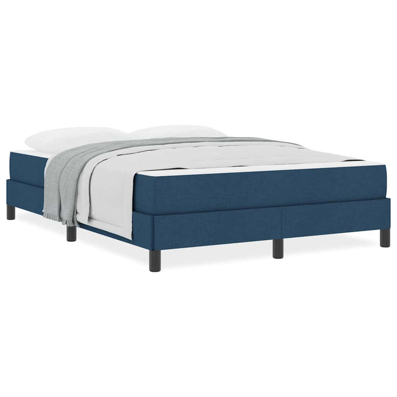 vidaXL Boxrugós ágy matracmal Kék 140 x 190 cm szövet