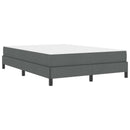 vidaXL Boxrugós ágy matracmal Sötétszürke 140 x 200 cm szövet