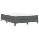 vidaXL Boxrugós ágy matracmal Sötétszürke 140 x 200 cm szövet