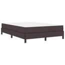 vidaXL Boxrugós ágy matracmal Sötét Barna 140 x 200 cm szövet